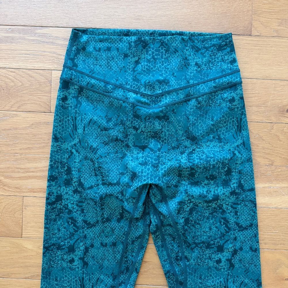 Vitality Revive Pant Leggings Teal Green Animal Print Forest Serpent Women L - Picture 4 of 7